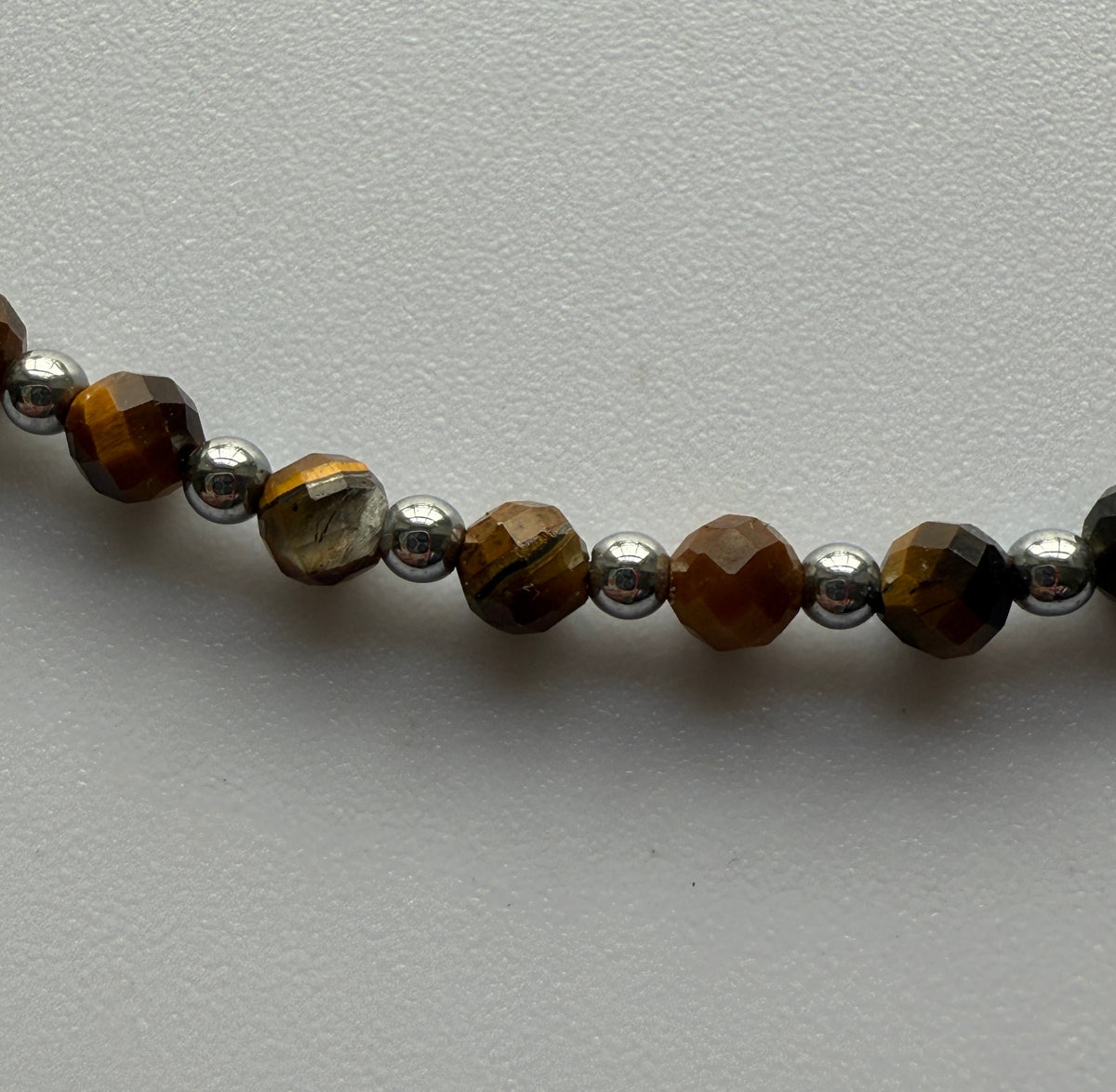 Crystal Healing Anklet - Courage - Tigers Eye - Hematite - Pure