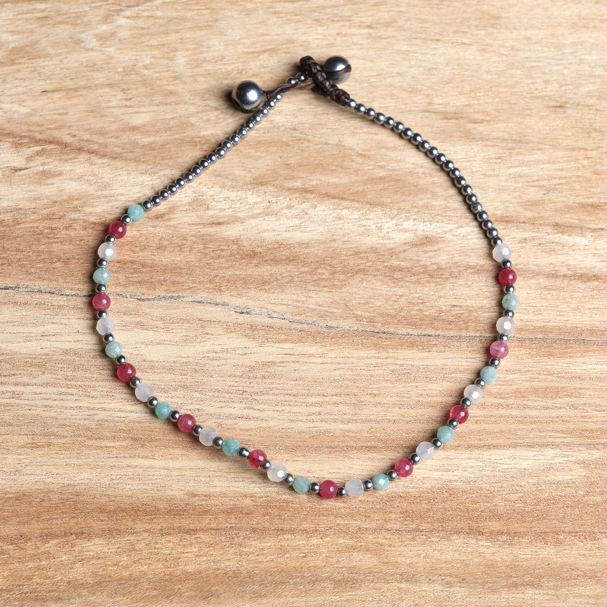 Crystal Healing Anklet - Health - Amazonite - Pure - Hematite