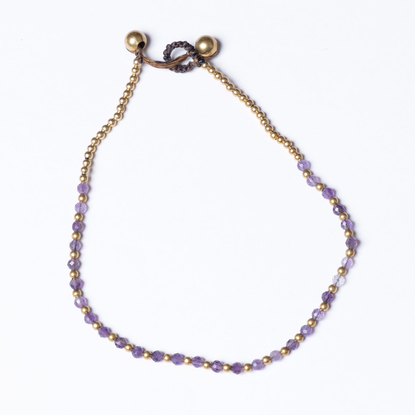 Crystal Healing Anklet - Anxiety - Amethyst - Pure