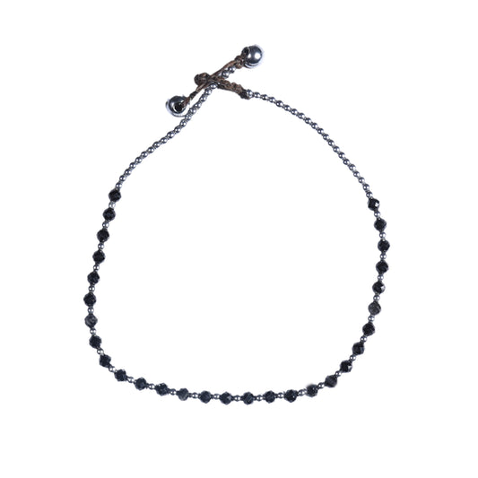 Crystal Healing Anklet - Inspiration - Black Spinel - Hematite - Pure