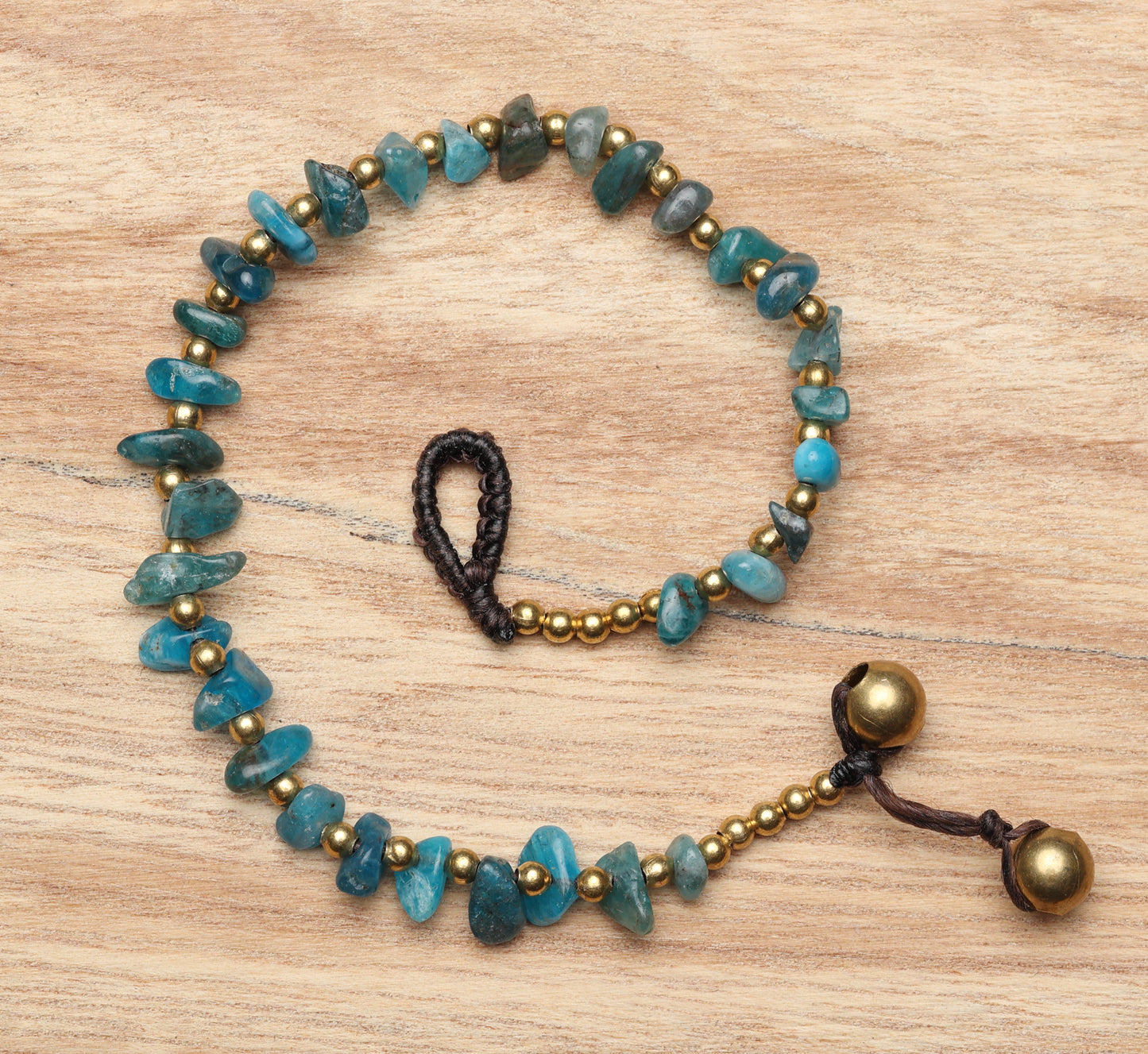 Crystal Healing Bracelet- Confidence - Blue Apatite  - Organic
