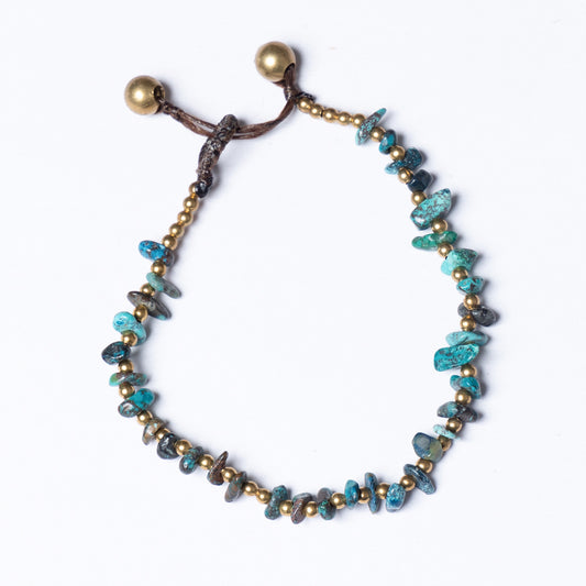 Crystal Healing Bracelet - Joy - Chrysocolla  - Organic