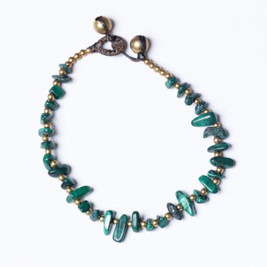 Crystal Healing Bracelet- Protection - Malachite - Organic