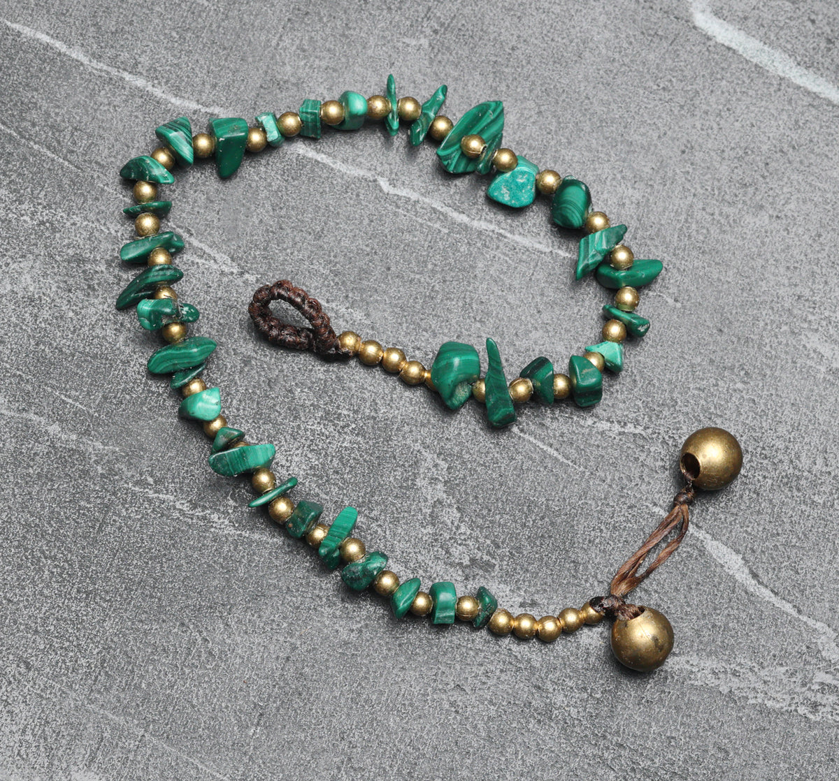 Crystal Healing Bracelet- Protection - Malachite - Organic