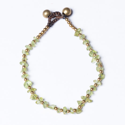 Crystal Healing Bracelet - Positivity - Peridot - Organic