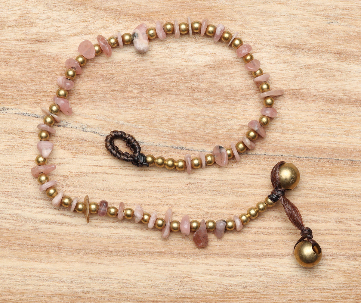 Crystal Healing Bracelet - Balance - Rhodonite - Organic