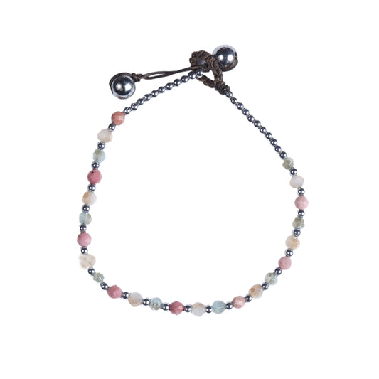 Crystal Healing Bracelet - Balance - Rhodonite & Hematite