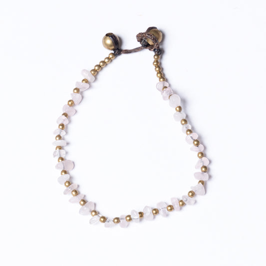 Crystal Healing Bracelet - Love - Rose Quartz - Organic