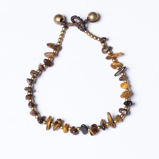 Crystal Healing Bracelet - Courage - Tigers Eye - Organic