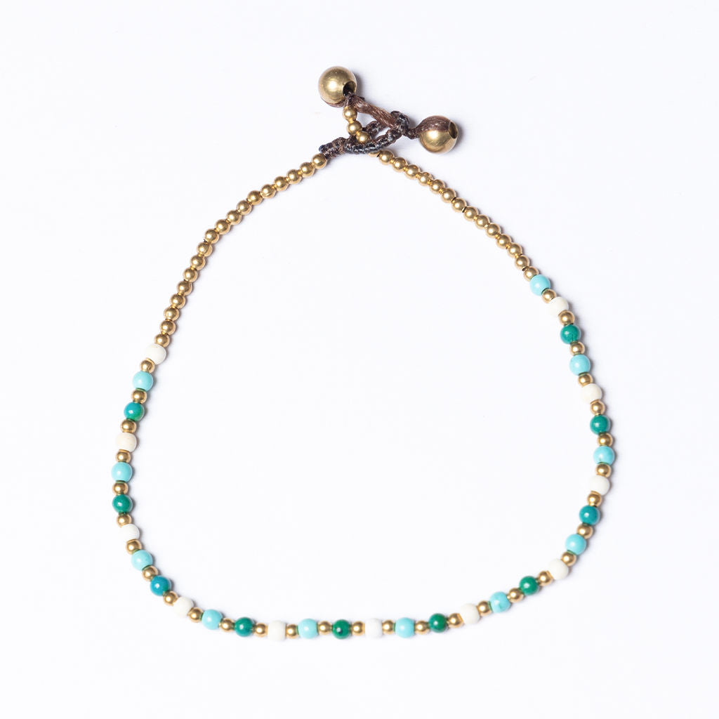 Crystal Healing Anklet - Luck  - Turquoise