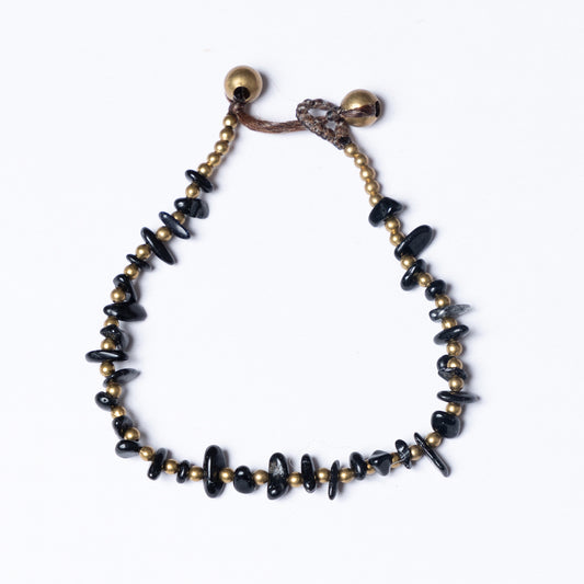 Crystal Healing Bracelet-  Inspiration - Black Spinel - Organic