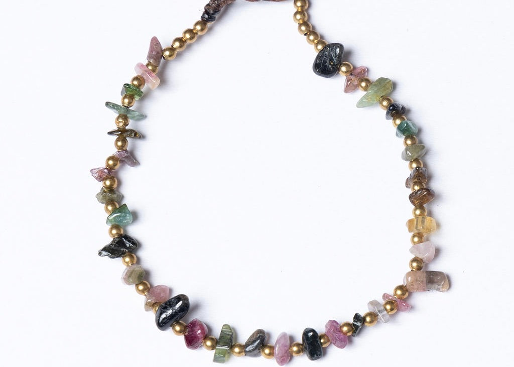 Crystal Healing Bracelet - Wealth - Tourmaline - Organic