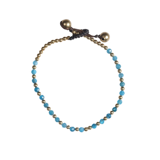 Menopause Relief - Weight Fluctuations - Blue Apatite - Brass